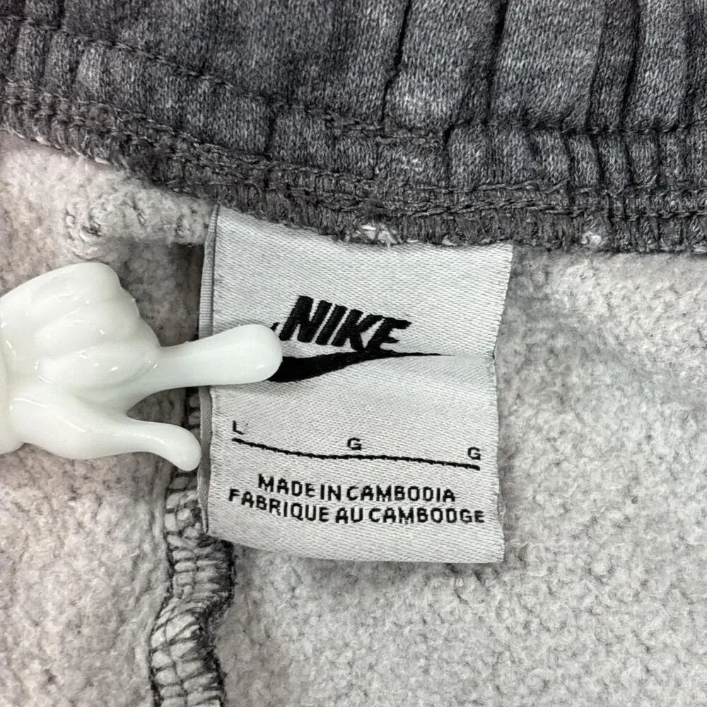 Nike Club Fleece Cargo Joggers Men's Large Gray Sweatpants Elastic Pockets